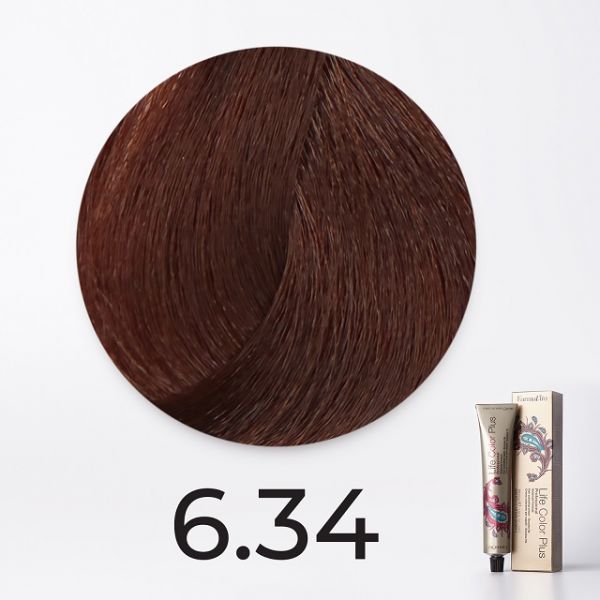 Ammonia cream-paint 6.34 dark blond golden-copper Life Color Plus Farmavita 100 ml